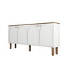 Hanah Home Consola 848 - Blanca, 180 cm Ancho x 84 cm Alto x 35 cm Profundo, Melamina